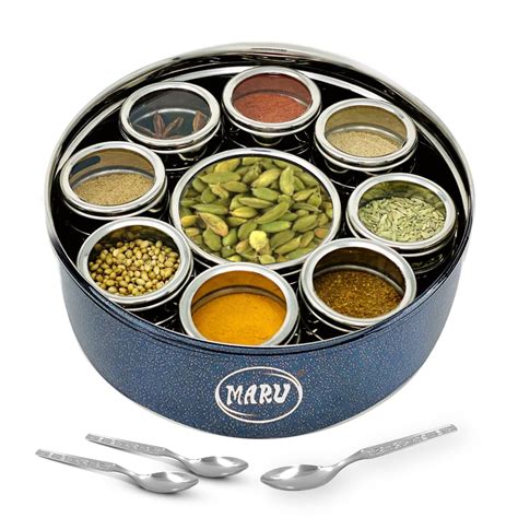 steel masala box big|stainless steel spice box.